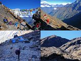 15 07 Second Zatrawa La Pass, Descend To Karke Ding, Look Back To Zatrawa La The trail from the first Zatrawa La (4600m) pass above Tuli Kharka contours down and around the ridge in just 25 minutes to a second pass, where we took a brief rest. The trail from the second Zatrawa La pass goes steeply down, down to Karke Ding in just 30 minutes.